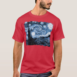 Stylish Vintage Art Starry Night Vincent Van Gogh  Tシャツ