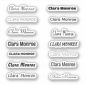 Stylish Vinyl  Personalized Name Sticker シール (正面)