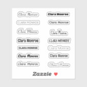 Stylish Vinyl  Personalized Name Sticker シール (シート)