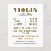 Stylish Violin Lessons Advertising チラシ (正面)