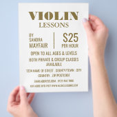 Stylish Violin Lessons Advertising チラシ (手)