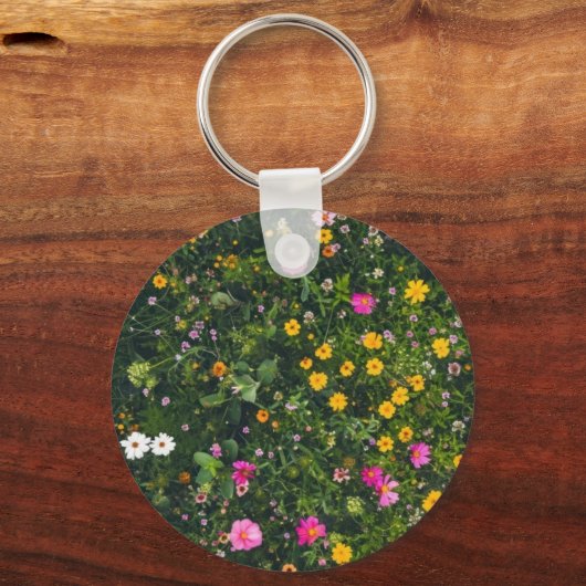 Stylish Watercolor Floral Pattern キーホルダー (正面)