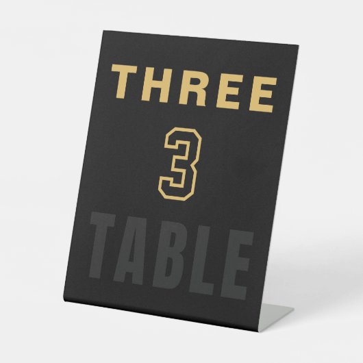 Stylish Wedding Table 3 Reception Display Decor 台座サイン (正面)