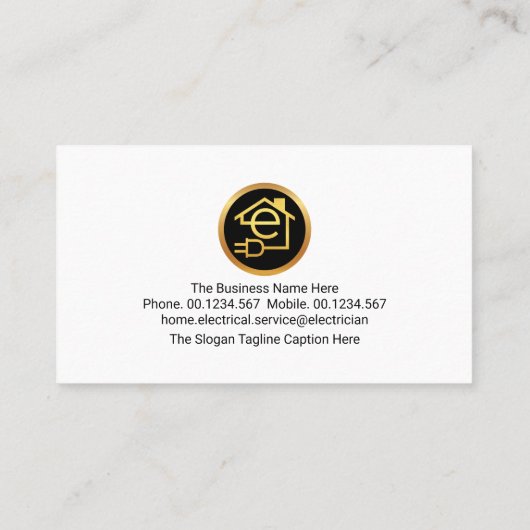 Stylish White Black Layers Gold Tab 名刺 (裏面)