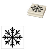 Stylish Winter Snowflake Silhouette Shape ラバースタンプ (押印)