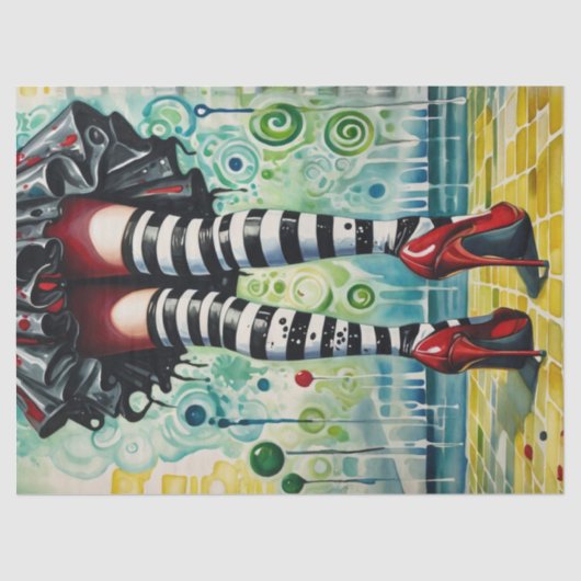 Stylish Witch - Ruby Heels - Striped Stockings 薄葉紙 (正面)