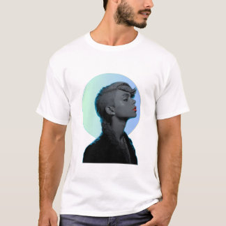 Stylish Woman in Monochromatic Portrait Tシャツ