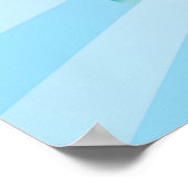 Stylish Women Silhouettes Teal Blue Fashion ポスター (角)