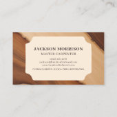 Stylish Wooden Carpentry Construction Modern 名刺 (裏面)