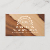 Stylish Wooden Carpentry Construction Modern 名刺 (正面)