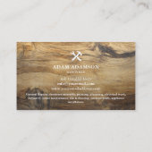 Stylish Wooden Handyman Construction Carpenter  名刺 (裏面)