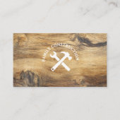 Stylish Wooden Handyman Construction Carpenter  名刺 (正面)