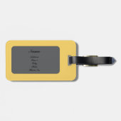 Stylish Yellow Luggage Tag ラゲッジタグ (裏面横)