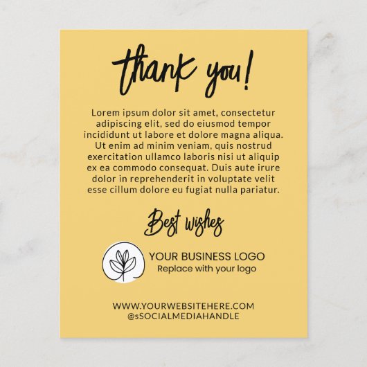 Stylish Yellow Marketing Discount Code チラシ (裏面)