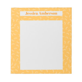 Stylish Yellow Modern Typography Personalized Name ノートパッド