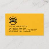 Stylish Yellow Taxi Boxes Cab Driving 名刺 (裏面)