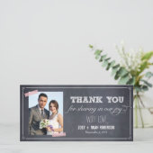 Stylishly Chalked'結婚s Thank You Photo Card サンキューカード (スタンド正面)
