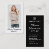 Stylistファッションフォトカスタムテンプレートプレーンメイクアップ 名刺 (正面/裏面)