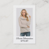 Stylistファッションフォトカスタムテンプレートプレーンメイクアップ 名刺 (正面)