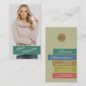 Stylistフォトフォトカスタムテンプレートミニマリスト 名刺 (正面/裏面)