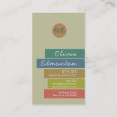 Stylistフォトフォトカスタムテンプレートミニマリスト 名刺 (裏面)