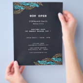 Stylistモダンブラック金ゴールド事業 チラシ (手)