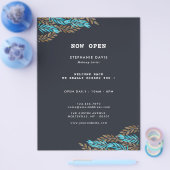 Stylistモダンブラック金ゴールド事業 チラシ (シングル)