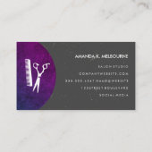 Stylistモノグラムとテクスチャ付きカラーウェイ 名刺 (裏面)