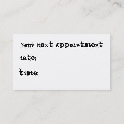 Stylist名刺 予約カード (裏面)