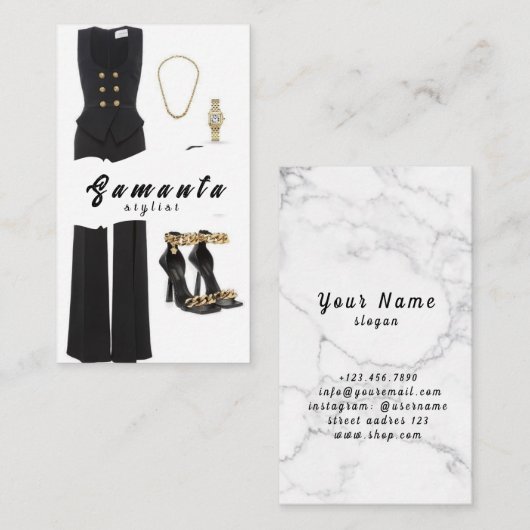 Stylist名刺 名刺 (正面/裏面)