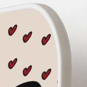 Stylist甘いハートパーソナライズされたギフトテンプレート ピックルボールラケット (左詳細)