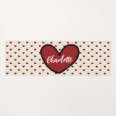 Stylist甘いハートパーソナライズされたギフトテンプレート ヨガマット (正面(横))