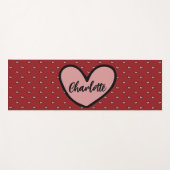 Stylist甘いハートパーソナライズされたギフトテンプレート ヨガマット (正面(横))