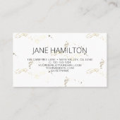 Stylist美しいメイクアップLashesプロファイルカード 名刺 (裏面)