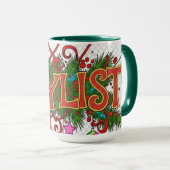 Stylist Beautician- Cute Festive Professionals Mug マグカップ (正面右)