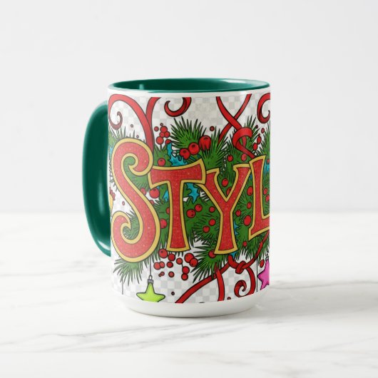 Stylist Beautician- Cute Festive Professionals Mug マグカップ (正面左)
