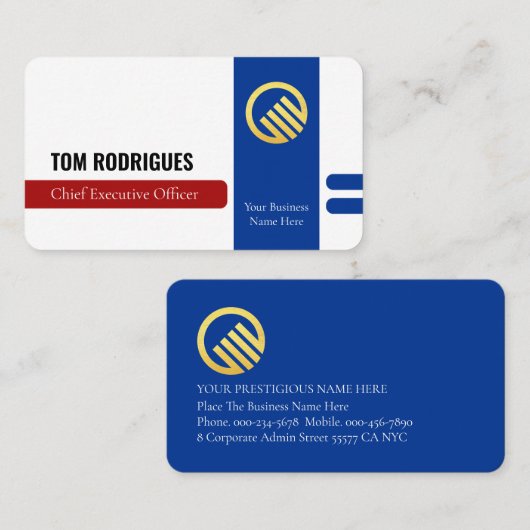 Stylist Template Office Manager Executive 名刺 (正面/裏面)