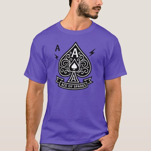 Stylized Ace of Spades — Art-Deco Vector Emblem Tシャツ (正面)