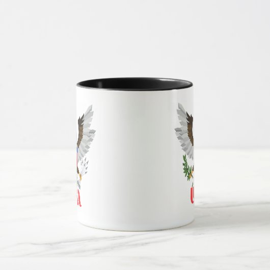 Stylized American Bald Eagle National Emblem マグカップ (中央)