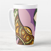 Stylized Axe and Flower Design カフェラテマグ (左アングル)