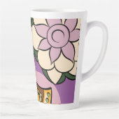 Stylized Axe and Flower Design カフェラテマグ (右)