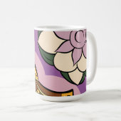Stylized Axe and Flower Design コーヒーマグカップ (正面右)