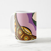 Stylized Axe and Flower Design コーヒーマグカップ (正面左)