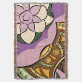 Stylized Axe and Flower Design スローブランケット (正面縦)