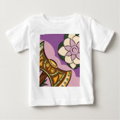 Stylized Axe and Flower Design ベビーTシャツ (正面)