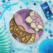 Stylized Axe and Flower Design ペーパープレート (パーティー)