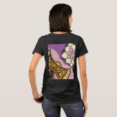 Stylized Axe and Flower Design Tシャツ (裏面フル)