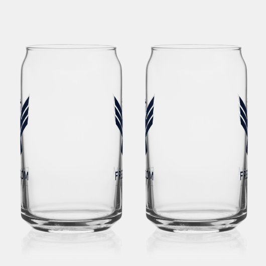 Stylized Blue Eagle "Freedom Within" ガラス缶 (右)