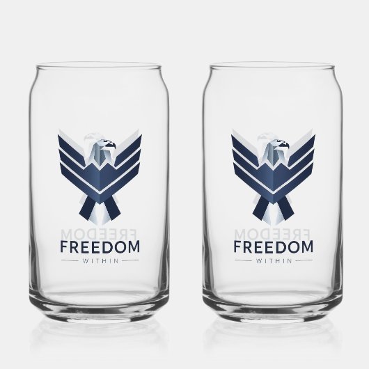 Stylized Blue Eagle "Freedom Within" ガラス缶 (裏面)