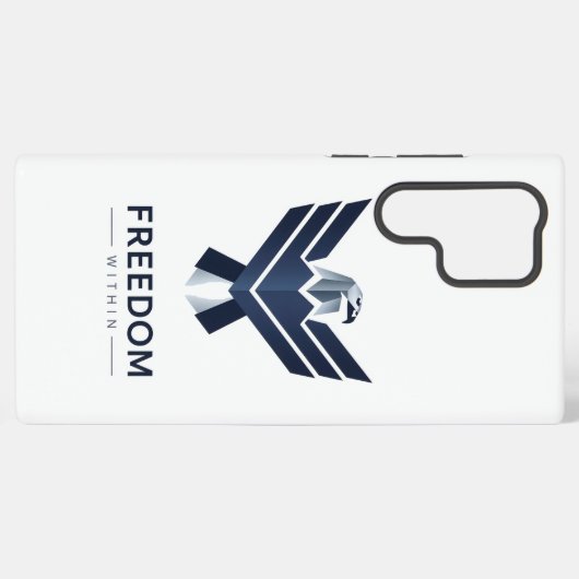Stylized Blue Eagle "Freedom Within" Samsung Galaxyケース (裏面横)